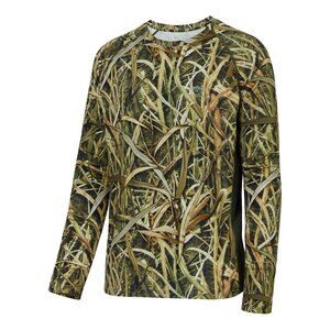 Bassdash Men's Performance Camouflage Long Sleeve Shirt UPF 50+ Size Large